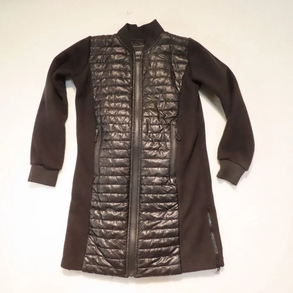 Giguman Islamic Men's Wear Quilted Jacket Black Zip Sleeve Knit Uzbekista